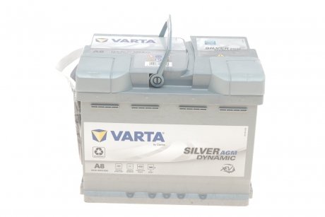 Аккумуляторная батарея 60ah/680a (242x175x190/+r/b13) (start-stop agm) silver dynamic a8 VARTA 560901068 J382 (фото 1)