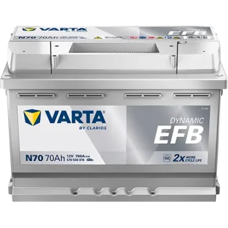 Аккумулятор 12в 70агод./760а (en) dynamic efb start&stop efb (r+) 278x175x190 b13 - монтажный фланец 10.5мм VARTA 570500076K262