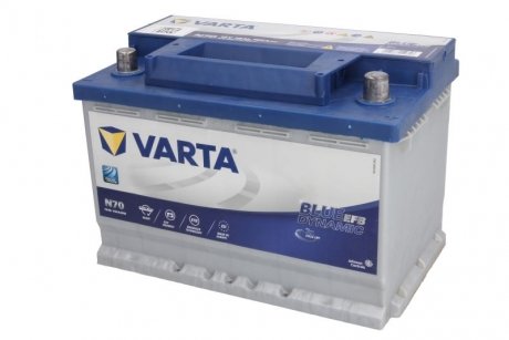 Акумулятор 70Ah-12v EN760 EFB Start-Stop, R VARTA VA570500076