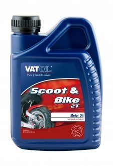 Мото масло scoot & bike 2t/1л. /(api tc, jaso fd) VATOIL 50236