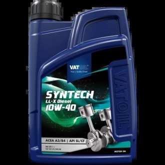 Моторное масло syntech diesel ll-x 10w40/1л. / (acea a3/b4, api sl/cf) VATOIL 50782 (фото 1)