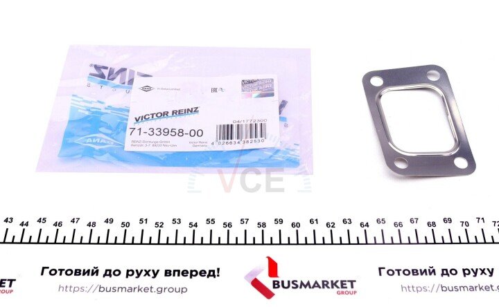 Прокладка, выпускной коллектор; прокладка, труба выхлопного газа VICTOR REINZ 71-33958-00 (фото 1)