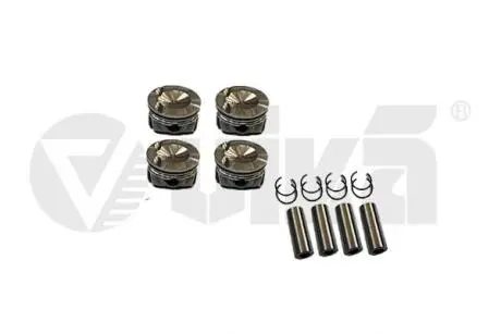 Комплект поршней (с пальцами и стопорными кольцами) без колец (4шт) audi/seat/ VIKA 11071596301