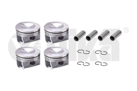 Комплект поршней (с пальцами и стопорными кольцами) без колец (4шт) std 82.5мм skoda octavia (05-13)/vw golf (04-09),passat (05-10) VIKA 11071699801