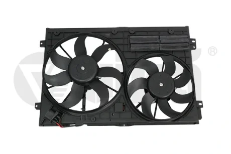Вентилятор радіатора в зборі з блоком управління, із заслінкою audi a3-vw touran (03-13) VIKA 91210547901