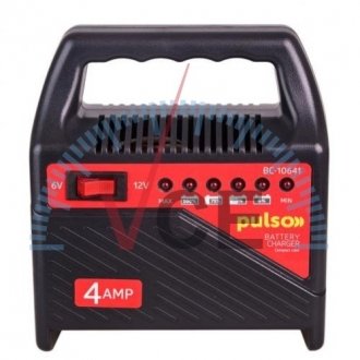 Зарядний пристрій PULSO BC-10641 6-12V/4A/10-60AHR/світлодіодн.індик. (BC-10641) VITOL 00000014974 (фото 1)