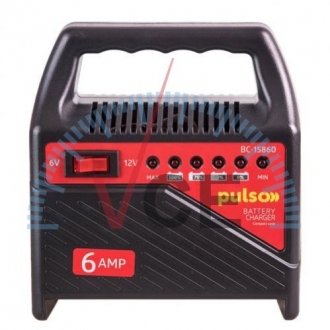 Зарядное устройство PULSO BC-15860 6-12V/6A/15-80AHR/светодиодн.индик. (BC-15860) VITOL 00000014975