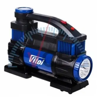 Компрессор "" к-70 150psi/23amp/90л/2 цилиндра/шланг 5,0м/клеммы (к-70) VITOL 00000047724