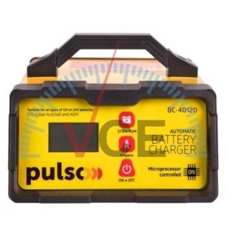 Зарядний пристрій PULSO BC-40120 12&24V/2-5-10A/5-190AHR/LCD/Імпульсний (BC-40120) VITOL 00000052822
