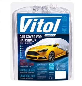 Тент автом. HC11106 4XL Hatchback сірий Polyester 482х178х125 к.с/м.в.дв (HC11106 4XL) VITOL 00000061065 (фото 1)