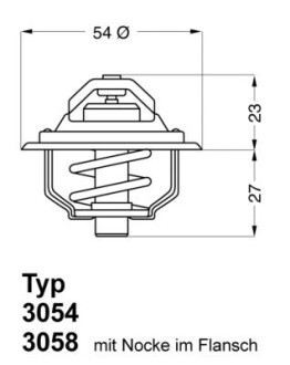 Термостат, охлаждающая жидкость WAHLER 3054.87D50