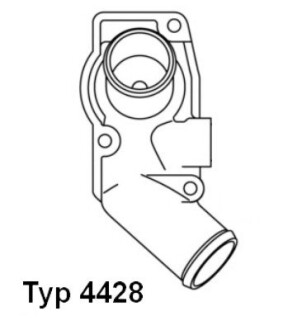 Термостат Opel Astra 2.0DI/DTI 98-05 (92°) (с корпусом) WAHLER 4428.92D