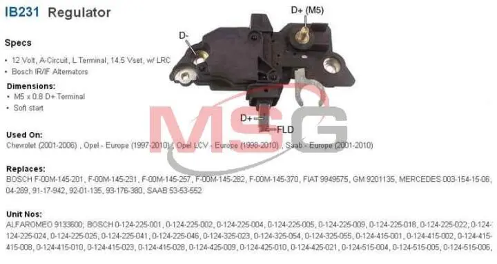 Фото 1 - Регулятор генератора WAIGLOBAL IB231 Регулятор генератора WAIGLOBAL IB231 (фото 1)