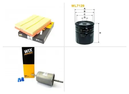 Комплект заміни фільтрів Opel (Опель) Astra G (Астра Ж) 1.6 16V (F08, F48) X 16 XEL, Z 16 XE, C 16 SEL WIX FILTERS ТО-0000013