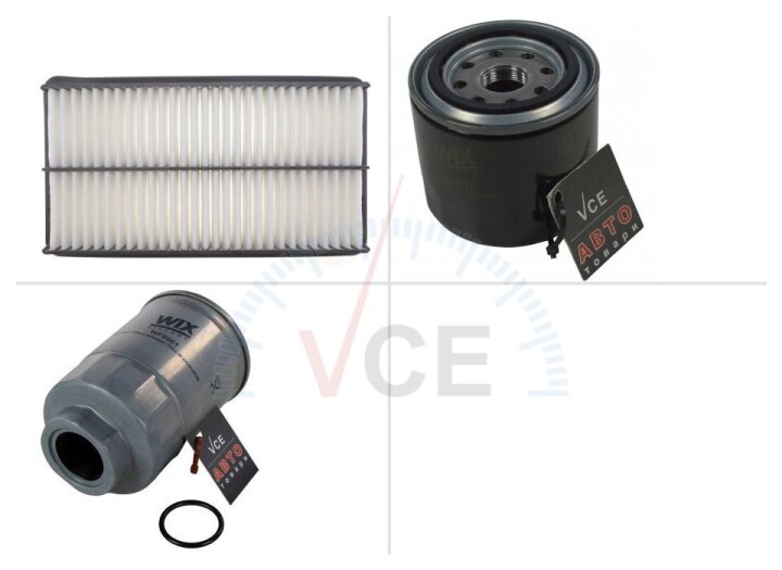 Комплект замены фильтров Mazda (Мазда) 6 2.2 D (GH10) R2BF WIX FILTERS ТО-0000045 (фото 1)