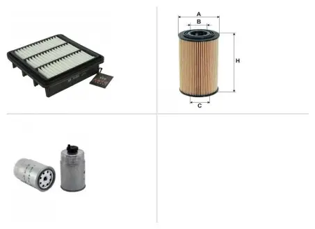 Комплект заміни фільтрів KIA (Кіа) Ceed (Сід) 1.6 CRDi 90 D4FB WIX FILTERS ТО-0000062