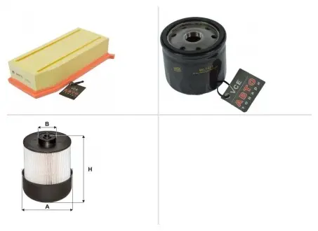 Комплект замены фильтров Dacia (Дачия) 1.5 dCi K9K 612, K9K 626 WIX FILTERS ТО-0000068
