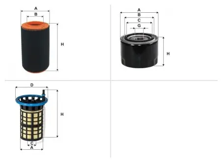 Комплект замены фильтров Fiat (Фиат) Ducato (Дукато) 150 Multijet 2,3 D F1AGL411A, F1AGL411C WIX FILTERS ТО-0000070