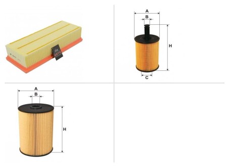 Комплект заміни фільтрів Skoda (Шкода) Octavia (Октавія) 1.9 TDI BKC, BJB, BLS, BXE WIX FILTERS ТО-0000095