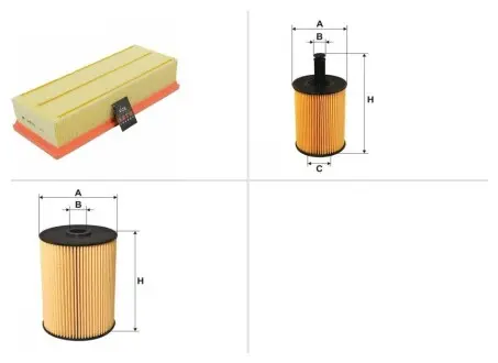 Комплект замены фильтров Skoda (Шкода) Octavia (Октавия) 1.9 TDI BKC, BJB, BLS, BXE WIX FILTERS ТО-0000095