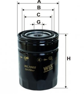 Масляний фільтр WIX FILTERS WL7068 (фото 1)