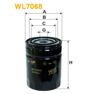 Масляный фильтр WIX FILTERS WL7068