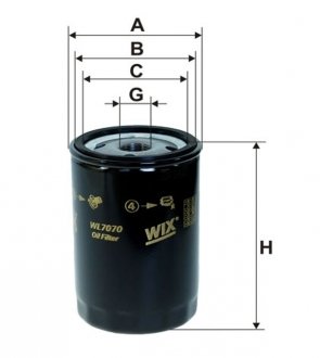 Масляний фільтр WIX FILTERS WL7070