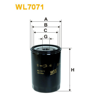 Масляний фільтр WIX FILTERS WL7071