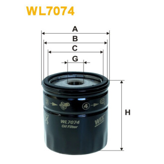 Масляний фільтр WIX FILTERS WL7074-12 (фото 1)