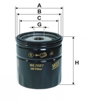Масляний фільтр WIX FILTERS WL7087