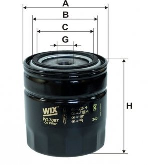 Масляний фільтр WIX FILTERS WL7097 (фото 1)