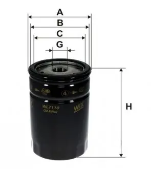 Масляный фильтр WIX FILTERS WL7110