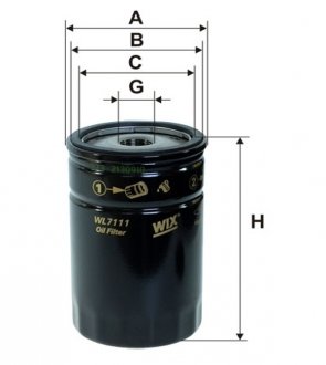 Масляный фильтр; масляный фильтр, ступенчатая коробка передач WIX FILTERS WL7111 (фото 1)
