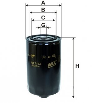 Масляний фільтр WIX FILTERS WL7133