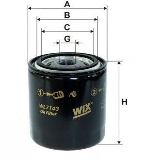 Масляний фільтр WIX FILTERS WL7143