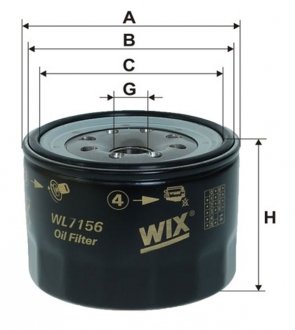 Масляний фільтр WIX FILTERS WL7156