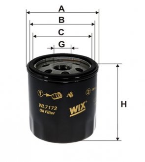 Масляный фильтр WIX FILTERS WL7172 (фото 1)