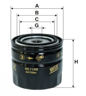 Масляний фільтр WIX FILTERS WL7188