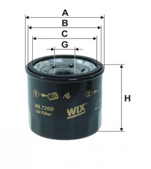 Масляный фильтр WIX FILTERS WL7200 (фото 1)