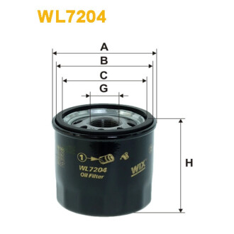 Масляный фильтр WIX FILTERS WL7204