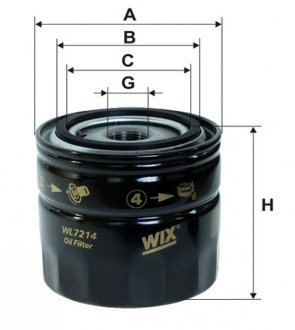 Масляный фильтр WIX FILTERS WL7214