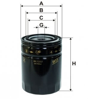 Масляный фильтр WIX FILTERS WL7222 (фото 1)
