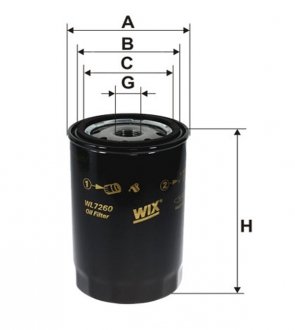 Масляный фильтр WIX FILTERS WL7260 (фото 1)