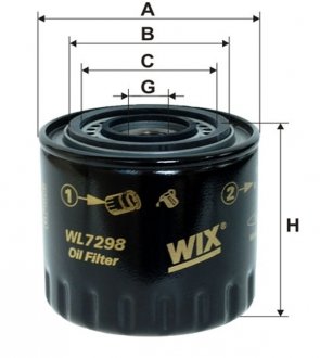 Масляний фільтр WIX FILTERS WL7298
