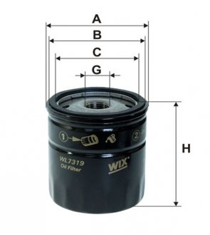 Масляний фільтр WIX FILTERS WL7319 (фото 1)