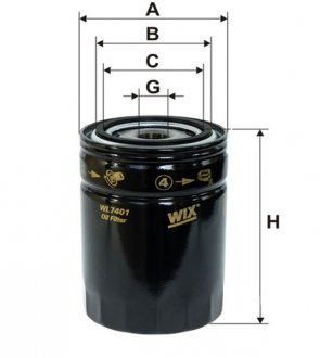 Масляний фільтр WIX FILTERS WL7401