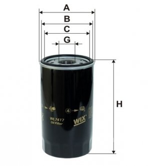 Масляный фильтр WIX FILTERS WL7417