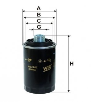 Масляний фільтр WIX FILTERS WL7466 (фото 1)