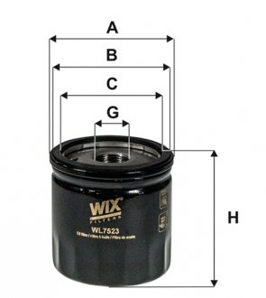 Масляний фільтр WIX FILTERS WL7523