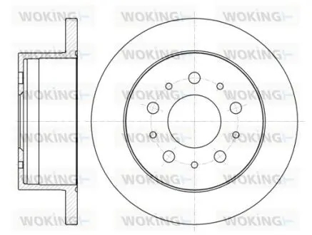 Диск тормозной задний (кратно 2) (Remsa) PSA Boxer Jumper, Fiat Ducato 06> 11> (D61055.00) WOKING D6105500